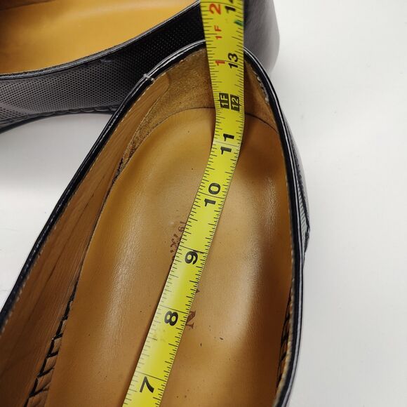 Mezlan Tore Loafer Dress Shoes Pebble Leather Black Men Size 11 M 34805
